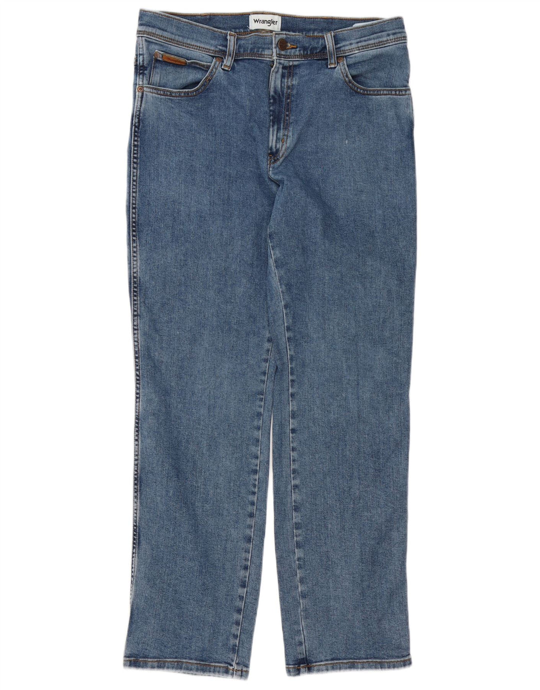 Wrangler Herre Texas Straight Jeans W34 L32 Blå Bomuld
