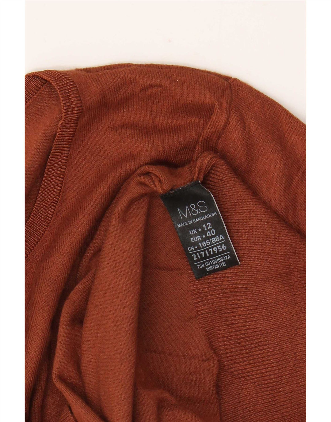 Marks & Spencer Dame Cardigan Sweater UK 12 Medium Brown Viscose