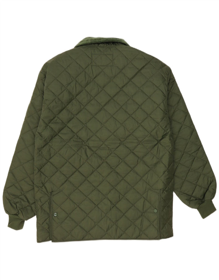 Slam Herre quiltet jakke UK 38 Medium Green Nylon
