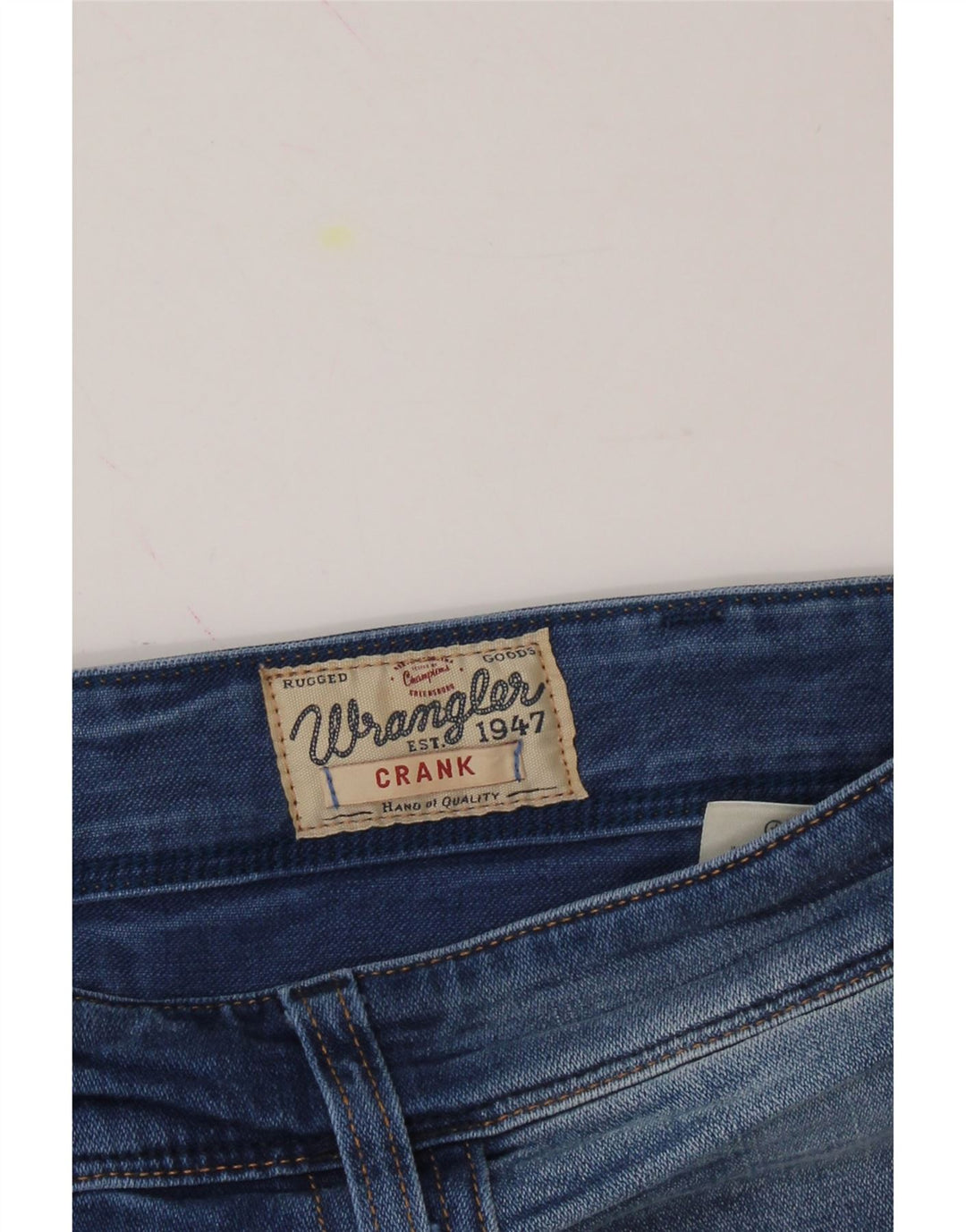 WRANGLER Mens Crank Denim Shorts W36 Large Blue Cotton Vintage Wrangler and Second-Hand Wrangler from Messina Hembry 