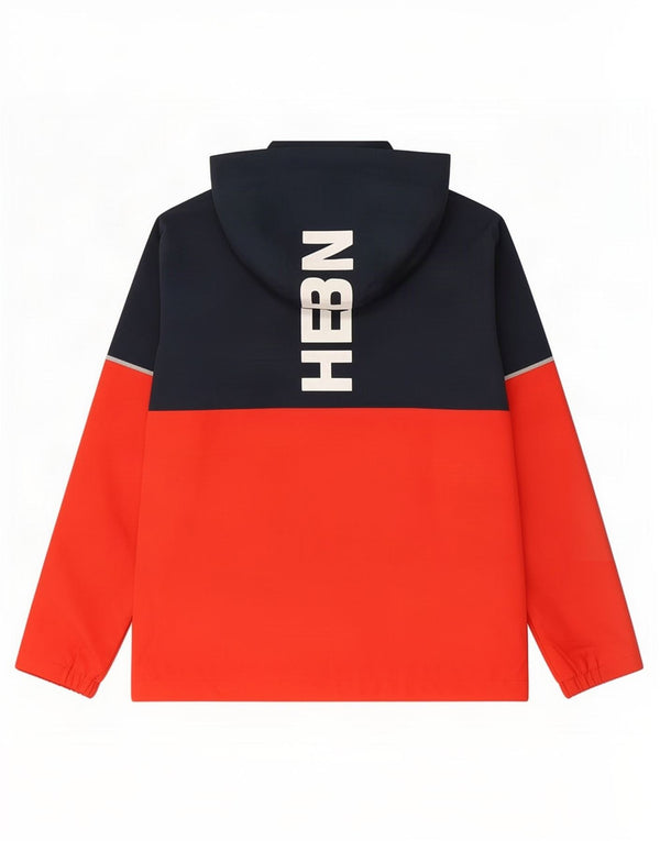 Helly Hansen Boys Graphic Rain Jacket 13-14 Years Navy Blue Colourblock