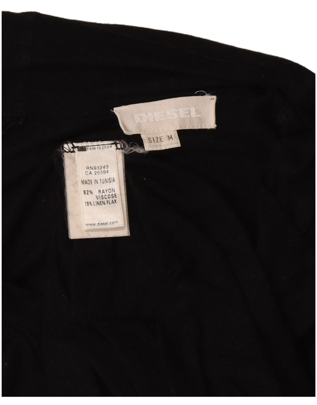 Diesel Dame Longline Cardigan Sweater UK 12 Medium Black Rayon