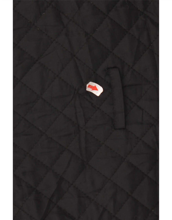 Hobbs Dame Quiltet Windbreaker Coat UK 10 Small Black Nylon