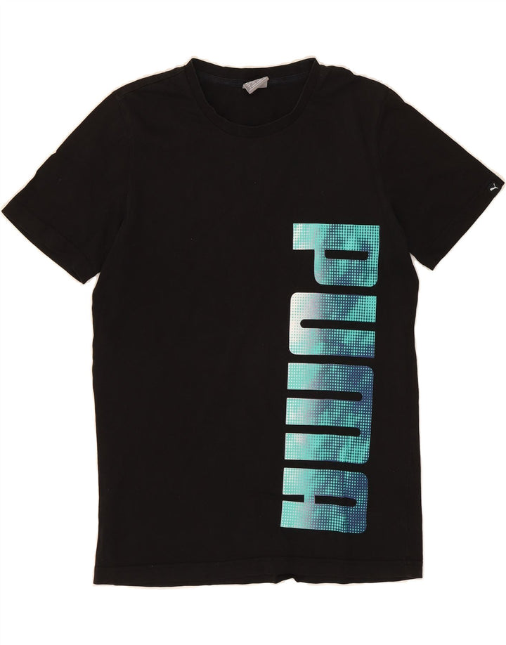 PUMA Mens Graphic T-Shirt Top Small Black Vintage Puma and Second-Hand Puma from Messina Hembry 