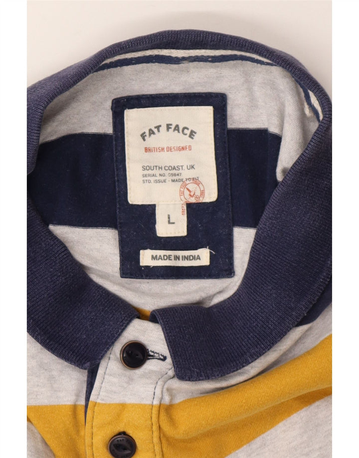 FET FACE Rugby Polo Shirt til mænd Stor Flerfarvet Stribet