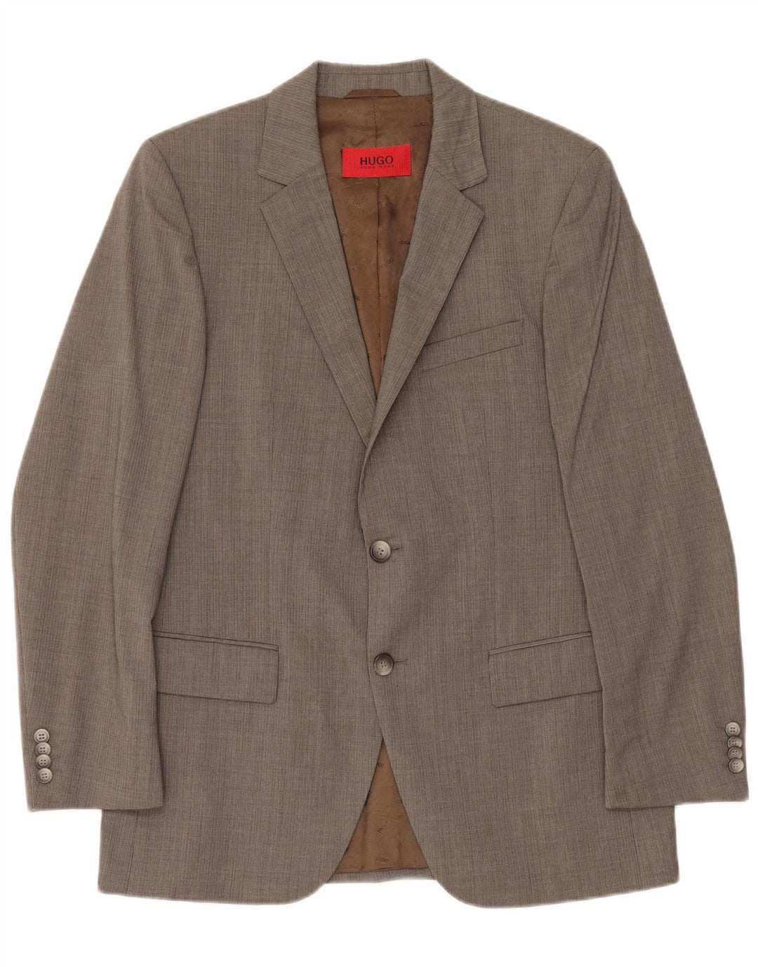 Hugo Boss Herre 2-knaps blazerjakke UK 48 Medium Grey Virgin Wool
