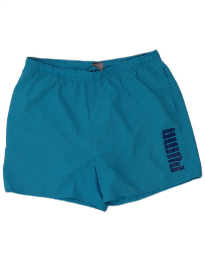 Puma Herre grafiske svømmeshorts XL Blå