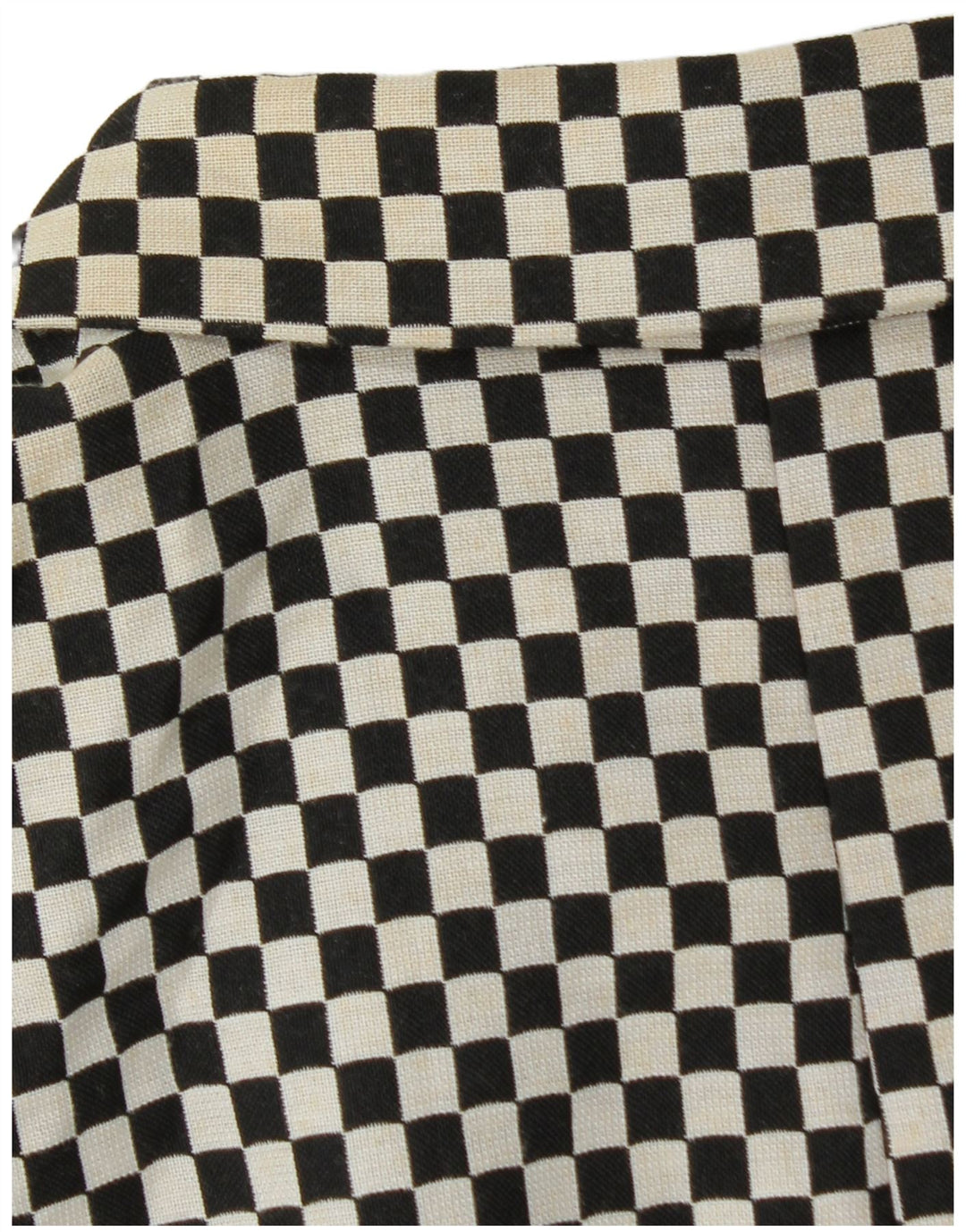Zara Dame Crop Dobbeltradet Blazer Jacket UK 6 XS Sort Geometrisk