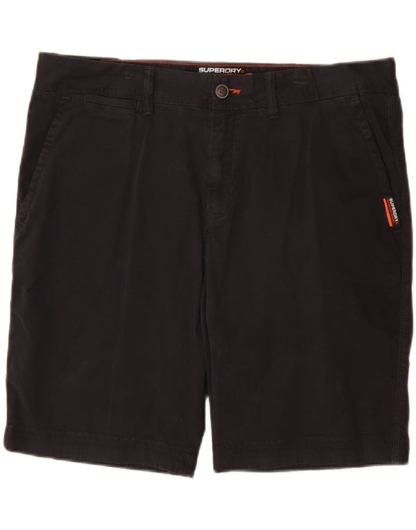 Superdry Slim Chino Shorts til mænd W36 Large Black Bomuld