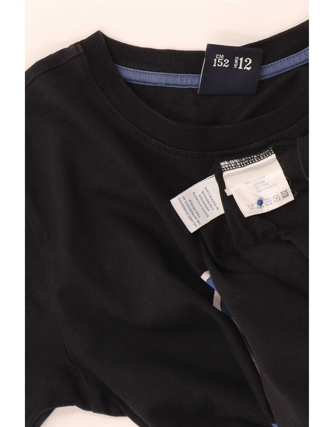 North Sails Boys Grafisk T-Shirt Top 11-12 År Sort Bomuld
