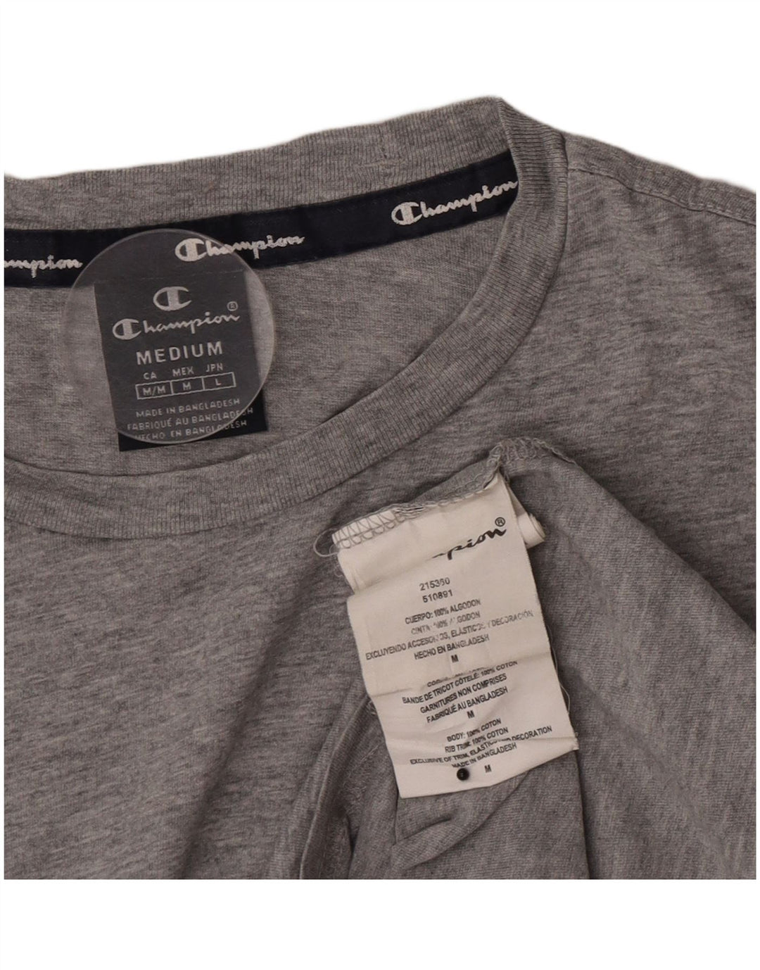 Champion Herre T-shirt Top Medium Grey Flecked Bomuld