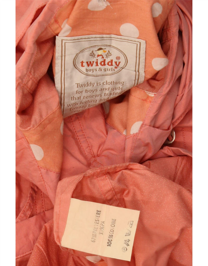 Twiddy piger hætte regnjakke 13-14 år Pink polyester