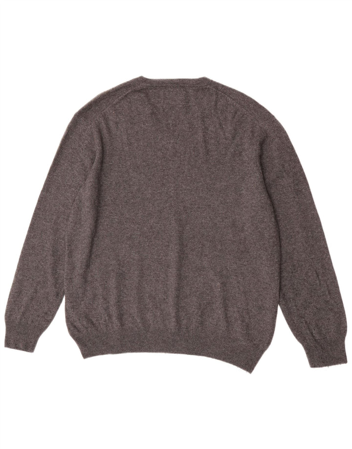 Marks & Spencer Herre Blue Harbor V-hals sweater XL Grå uld