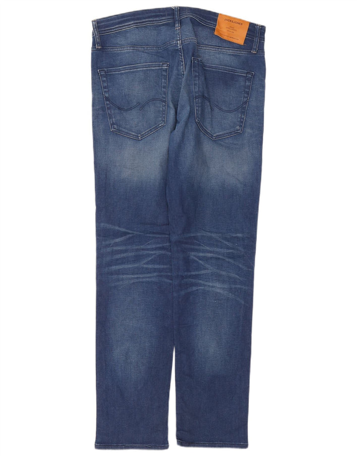 Jack & Jones Herre Tim Slim Straight Jeans W34 L32 Blå