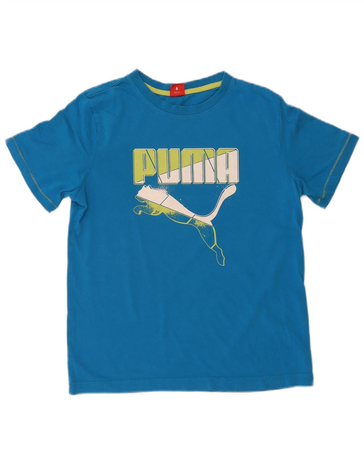 Puma Boys Grafisk T-Shirt Top 13-14 År Blå