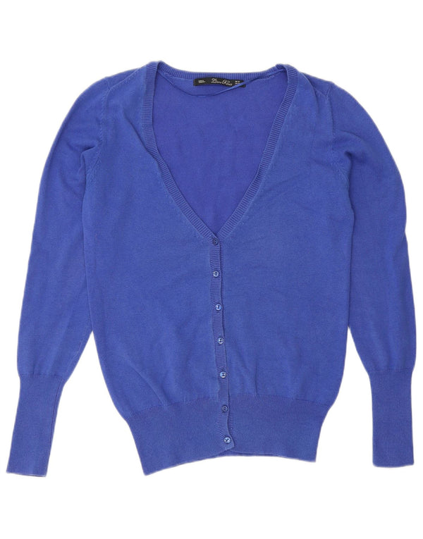 Zara Dame Cardigan Sweater UK 12 Medium Blue