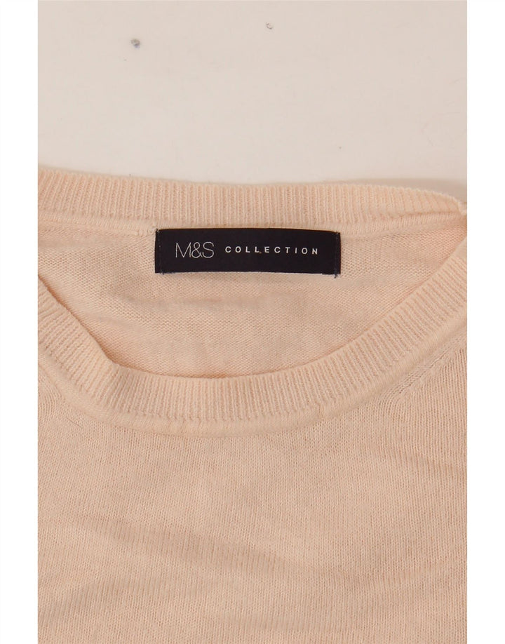 MARKS & SPENCER Womens Crew Neck Jumper Sweater UK 16 Large Beige Vintage Marks & Spencer and Second-Hand Marks & Spencer from Messina Hembry 