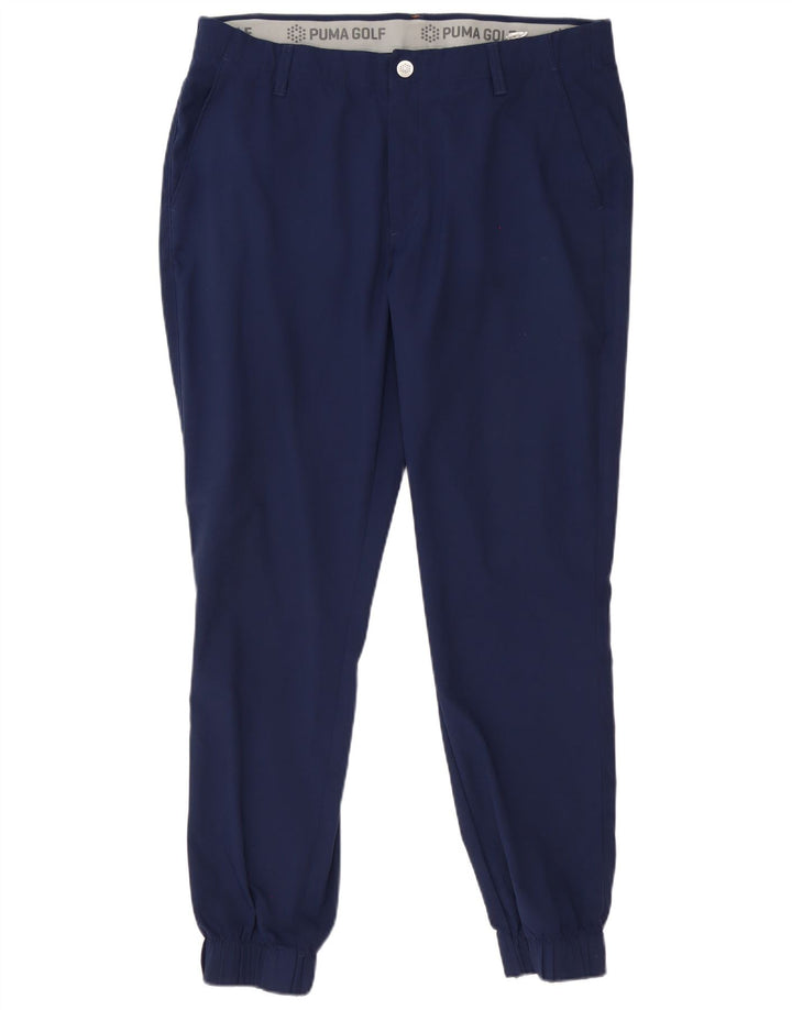 Puma Herre Golf Joggers Chino Bukser W36 L30 Marineblå Polyester