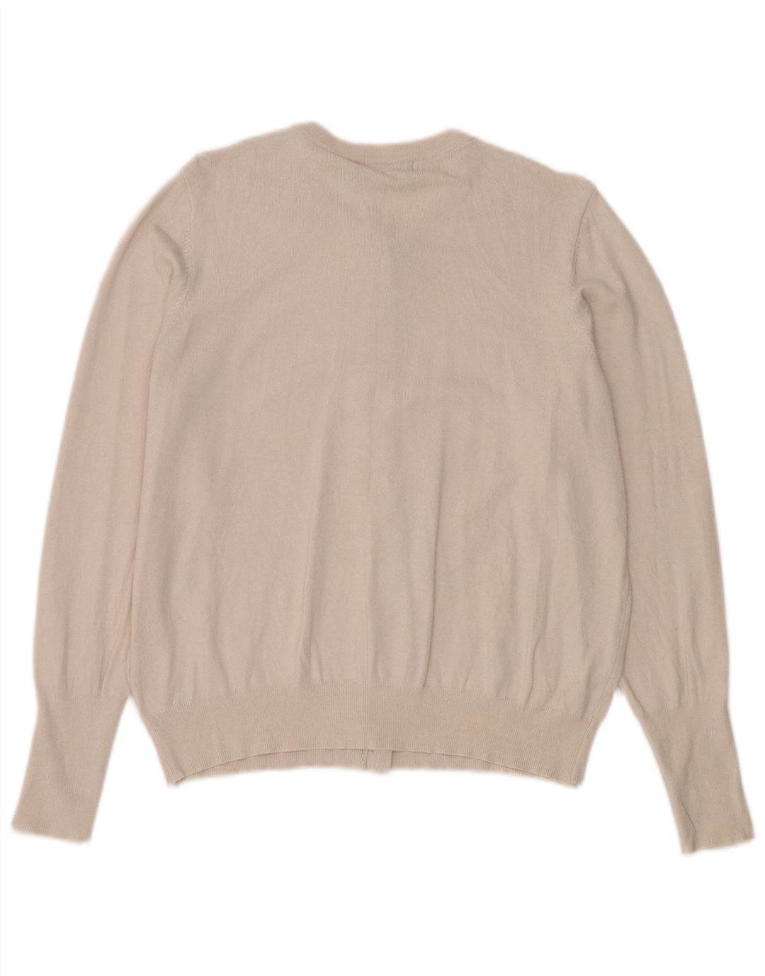 Marks & Spencer Dame Cardigan Sweater UK 16 Stor Beige Viscose