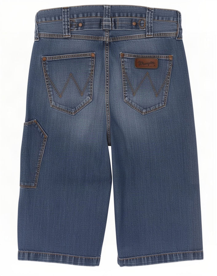 Wrangler Herre Cargo Denim Shorts Medium W33 Blå Bomuld