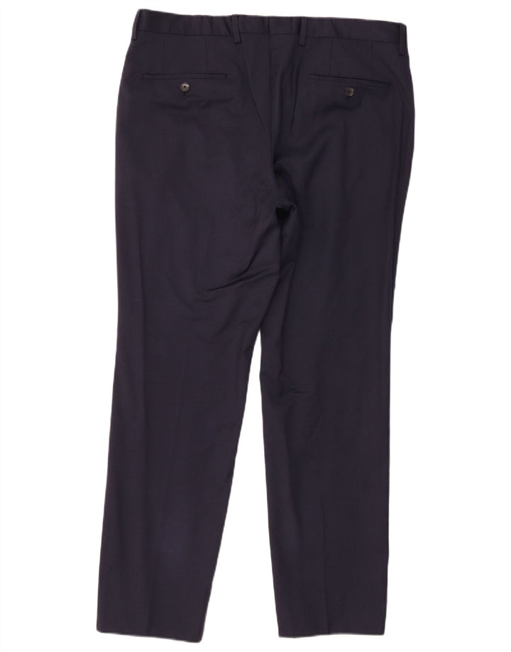 Hugo Boss Herre Slim Suit Bukser W36 L30 Marineblå Uld