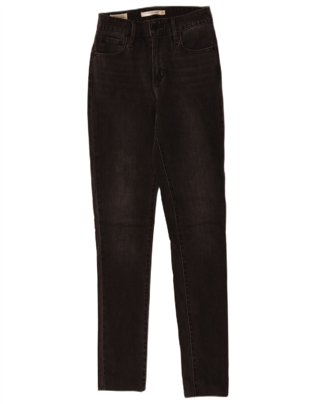 LEVI'S Dame 721 Skinny Jeans med høj talje W26 L30 Grå Bomuld