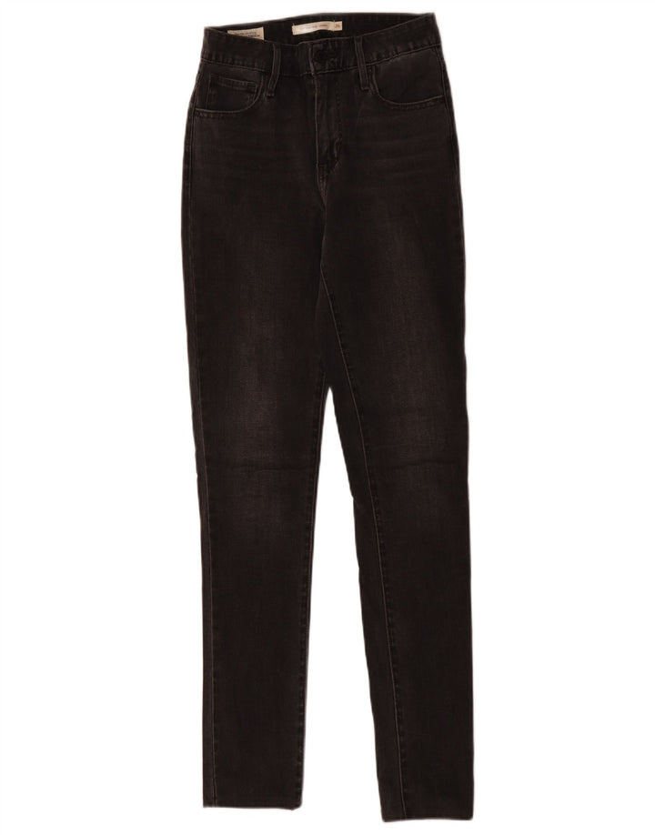 LEVI'S Dame 721 Skinny Jeans med høj talje W26 L30 Grå Bomuld