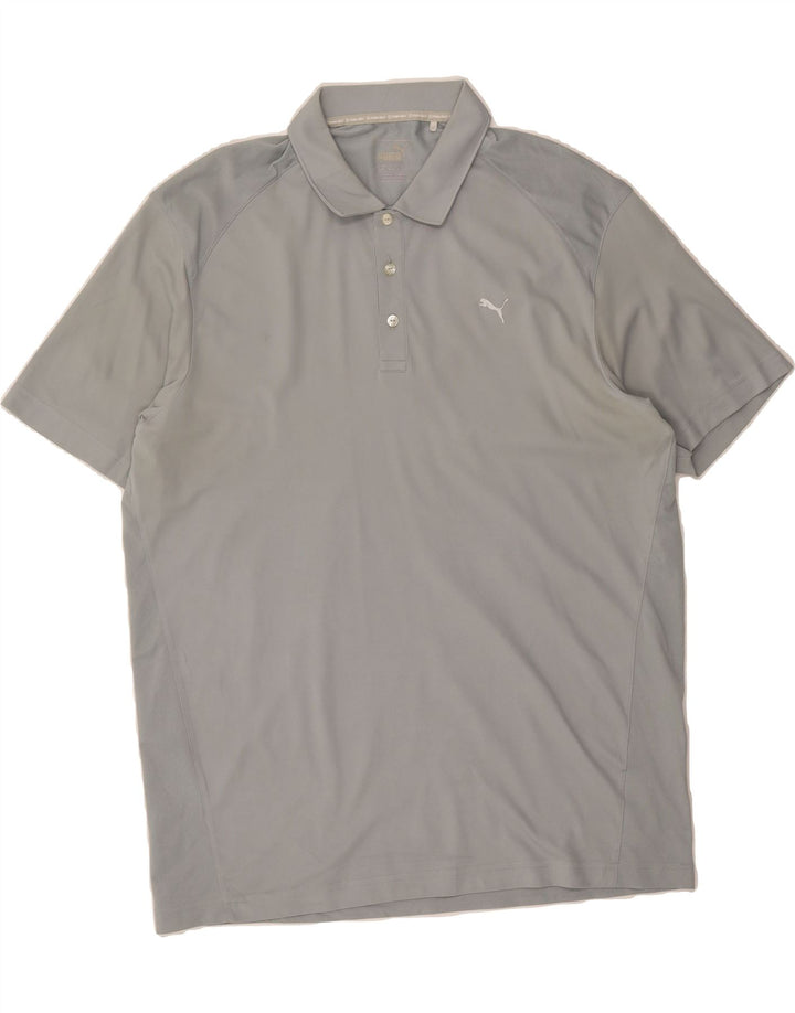 PUMA Mens Polo Shirt XL Grey Polyester Vintage Puma and Second-Hand Puma from Messina Hembry 