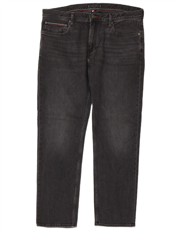 Tommy Hilfiger Straight Jeans til mænd W38 L32 Grå Bomuld