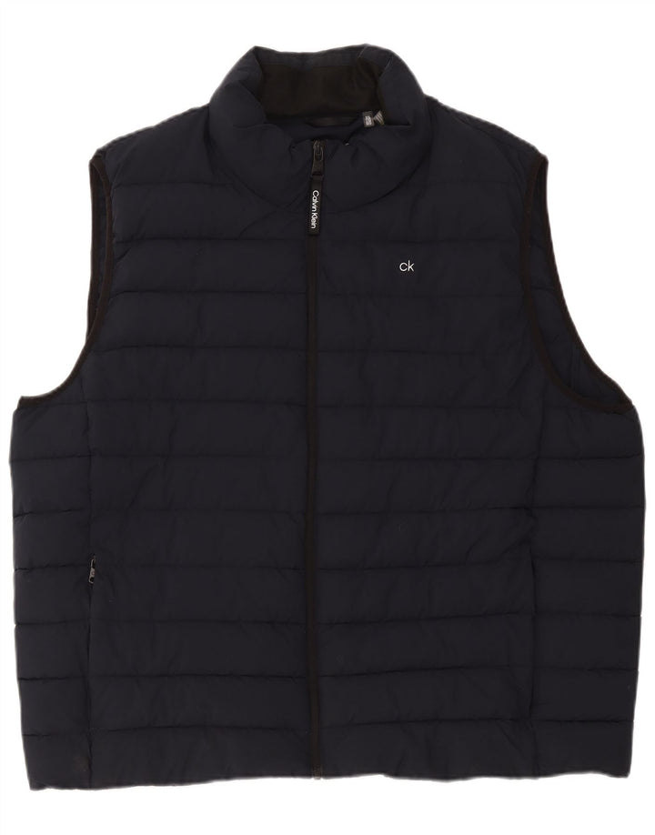 Calvin Klein Herre Polstret Gilet UK 44 2XL Navy Blue Polyester