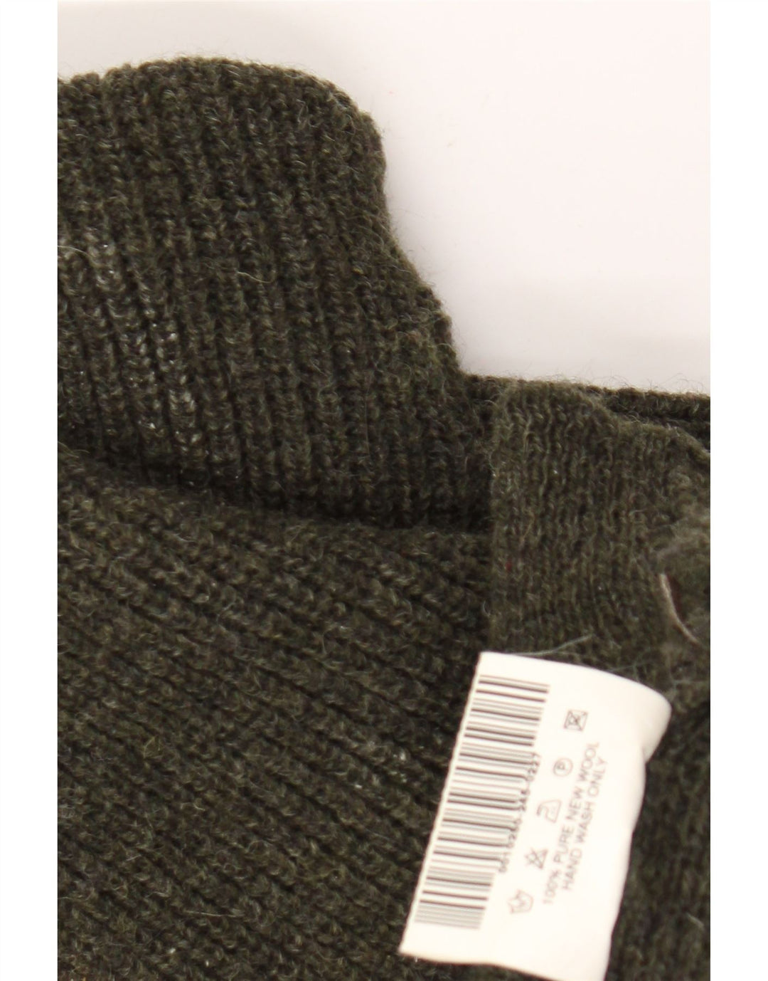 Barbour Herre Zip Neck Jumper Sweater XL Khaki New Wool