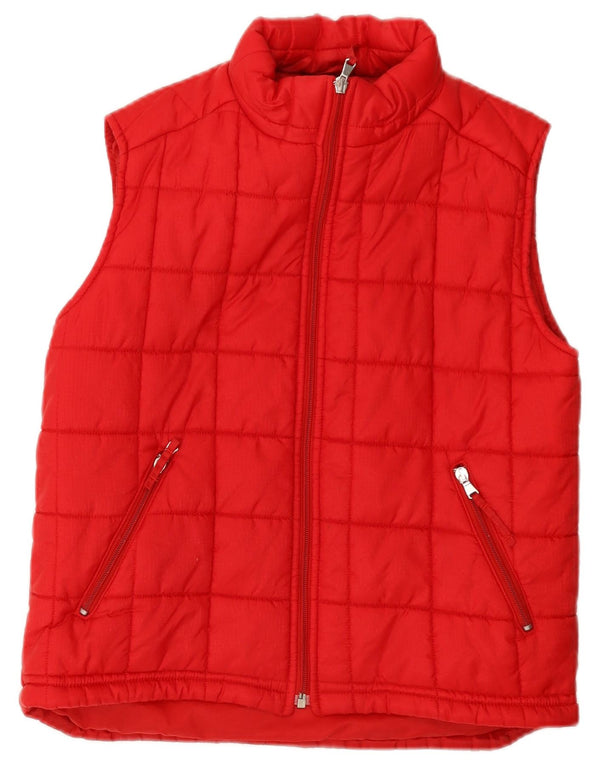 Benetton Girls Polstret Gilet 11-12 år XL Rød polyamid