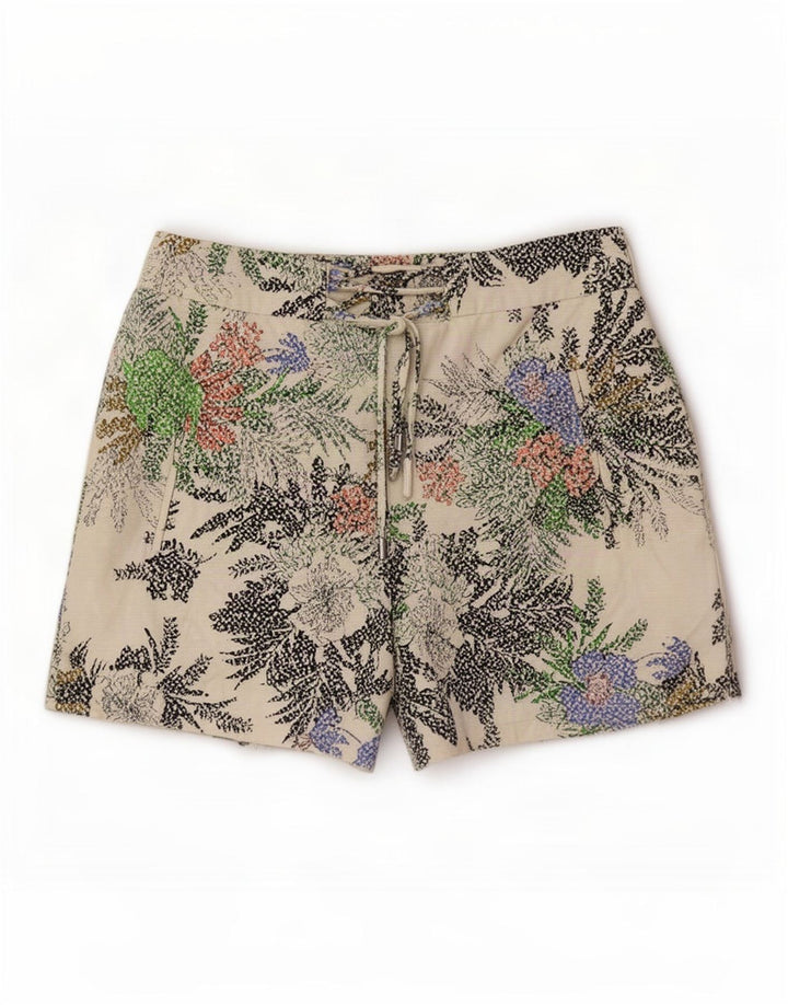 Zara Casual Shorts til kvinder Medium W28 Flerfarvet blomster