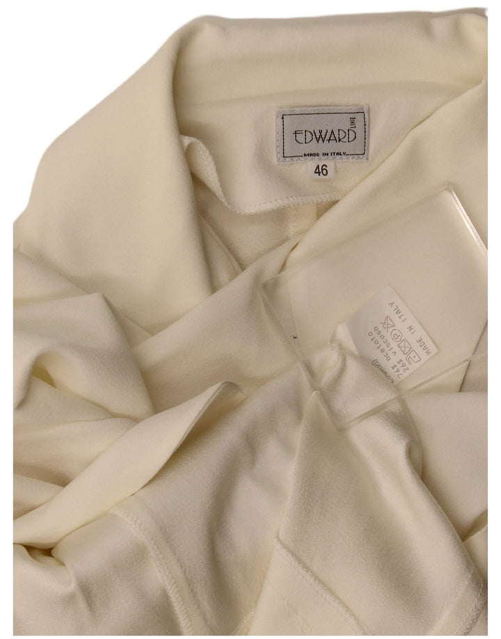 Edward Dame Cardigan Top IT 46 Large Off White Acetate