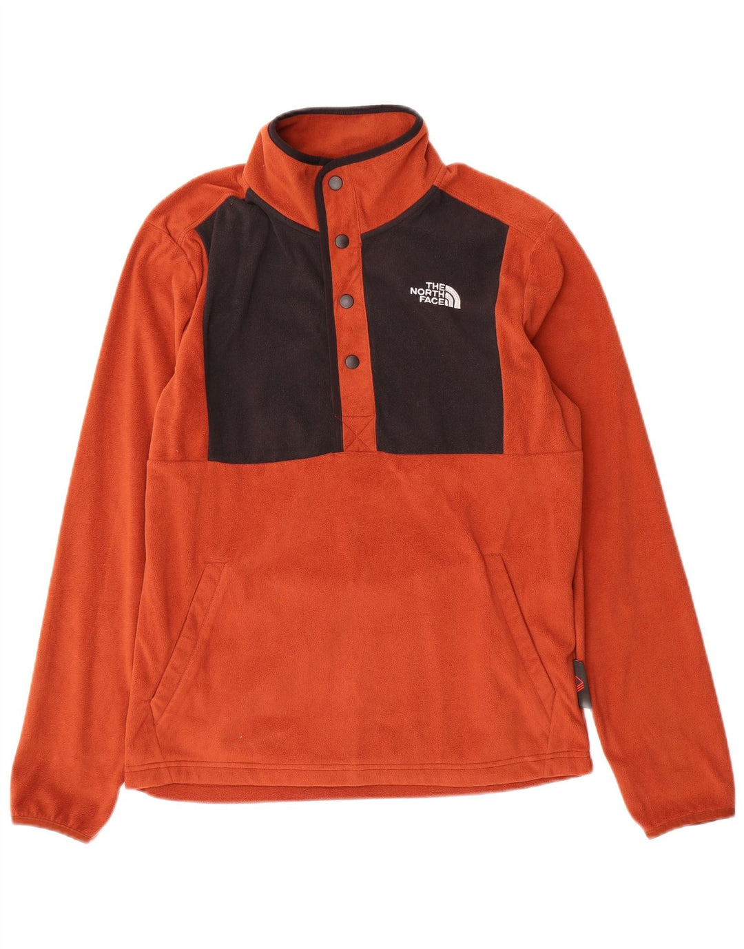 The North Face Herre Button Neck Fleece Jumper Lille Orange Colourblock