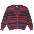 Vintage Herre Cardigan Sweater IT 50 Medium Flerfarvet Geometrisk