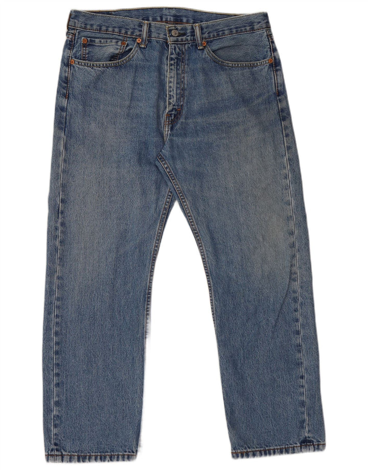 Levi's Herre 505 Straight Jeans W36 L29 Blå Bomuld