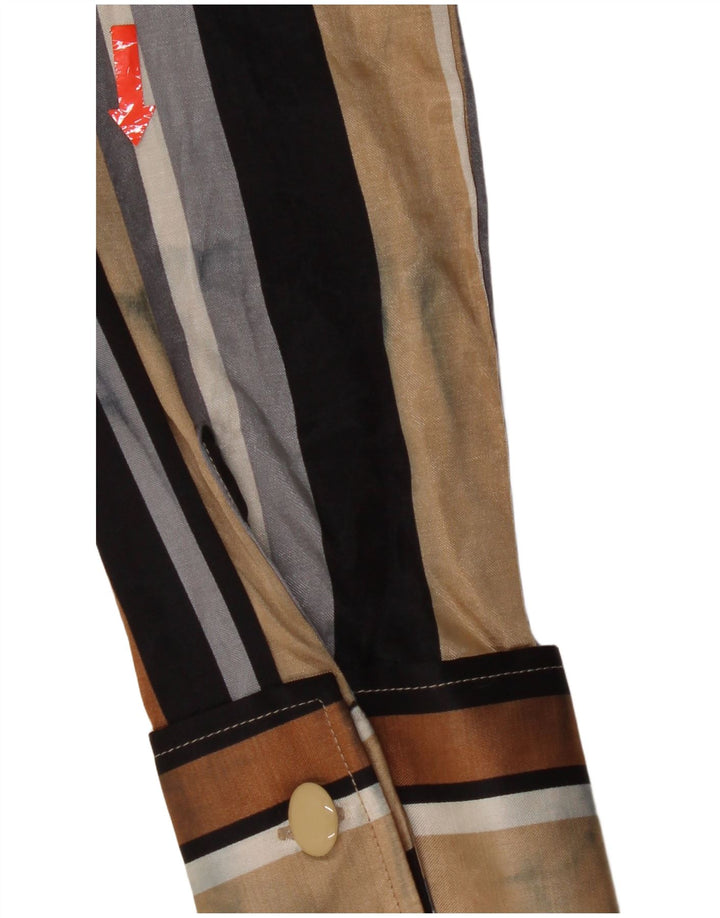 Naracamicie skjortebluse til kvinder UK 12 Medium Flerfarvet stribet viskose