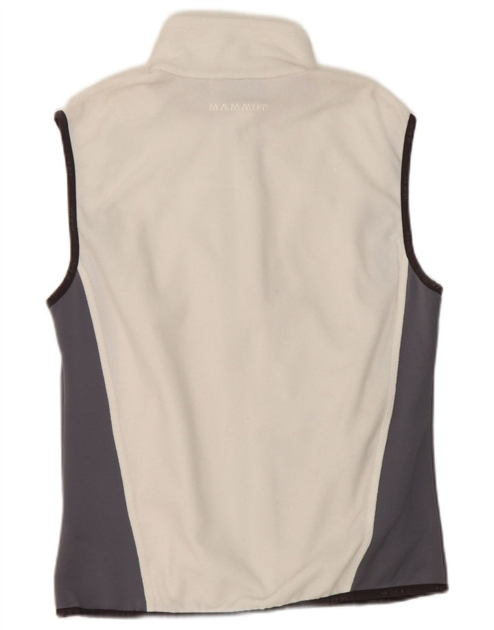Mammut Dame Fleece Gilet UK 16 Large White Colourblock Polyester