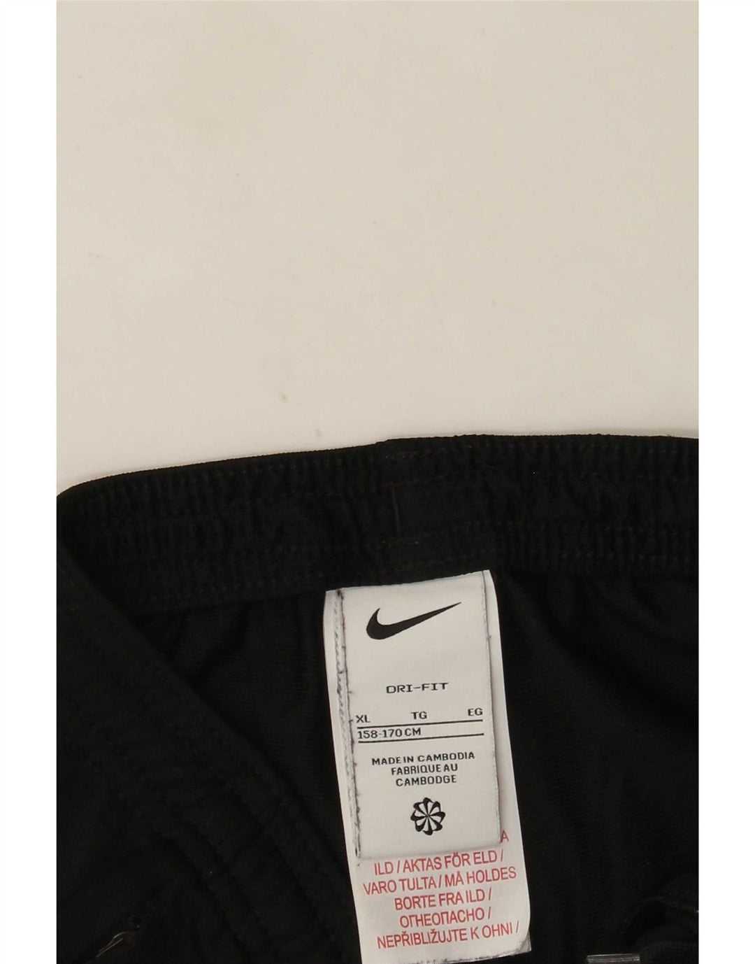 Nike drenge Dri Fit træningsdragt bukser 13-14 år XL sort polyester