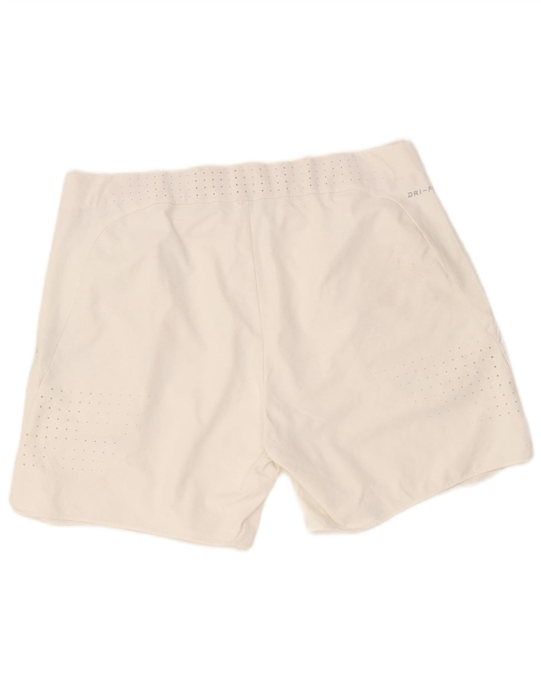 Nike Dame Dri Fit sportsshorts UK 16 Large White Polyester