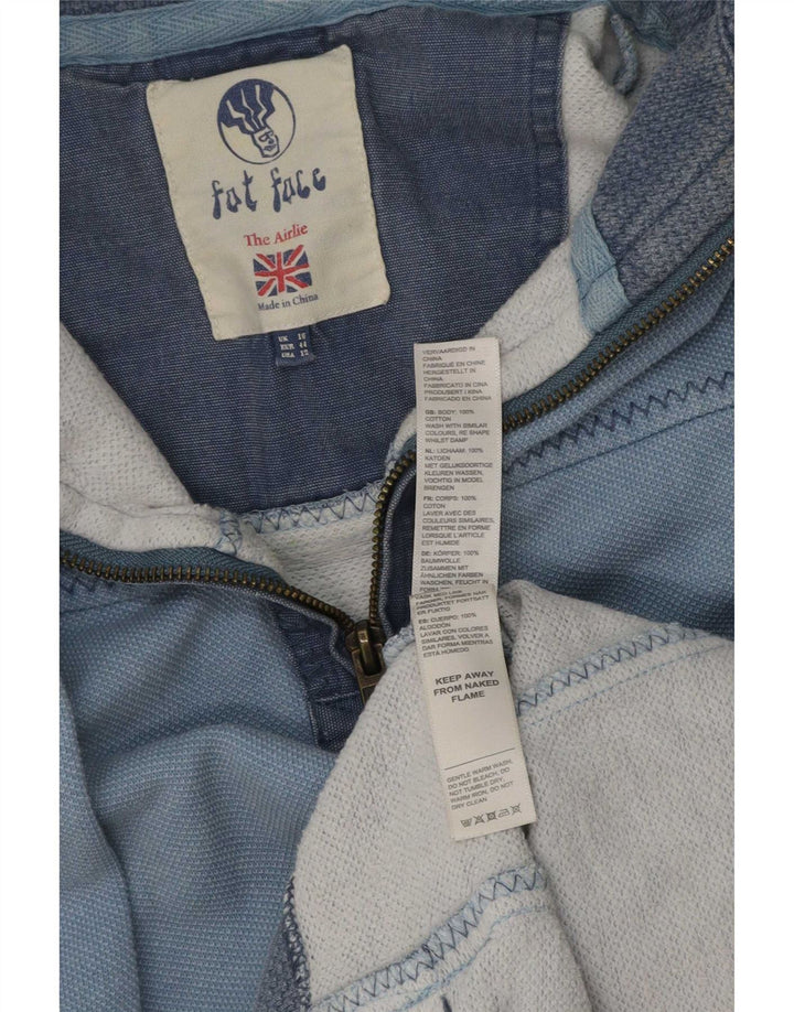 Fat Face Dame Oversized Sweatshirt Jumper UK 16 Large Blue Colourblock