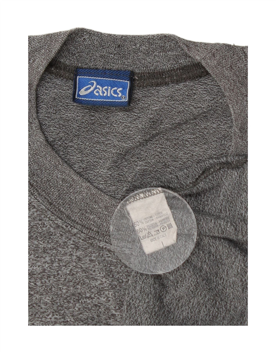 Asics Herre grafisk T-shirt Top Stor grå Flecked Bomuld