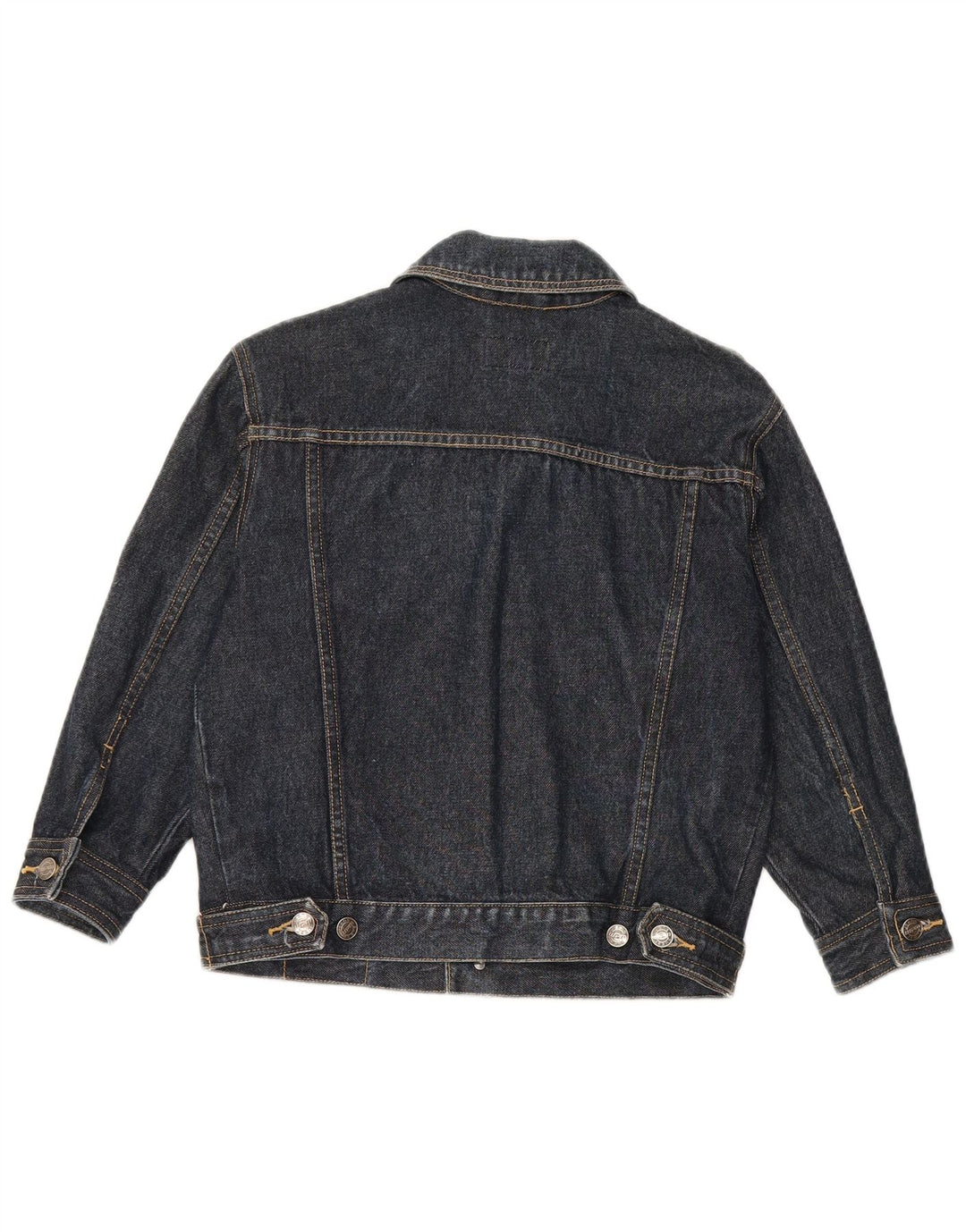 WPM Womens Crop 3/4-ærmet denimjakke UK 10 Small Navyblå Bomuld