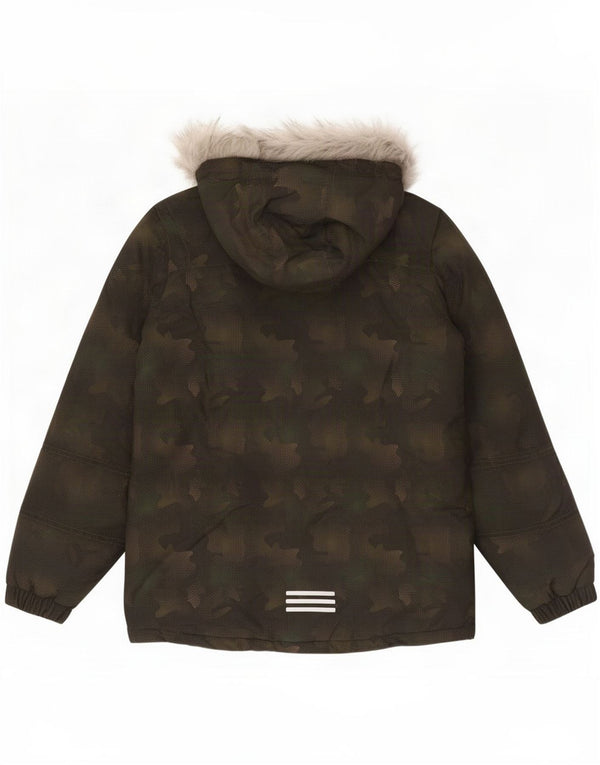 Mountain Warehouse Boys Windbreaker Jacket 12-13 år Khaki Camouflage