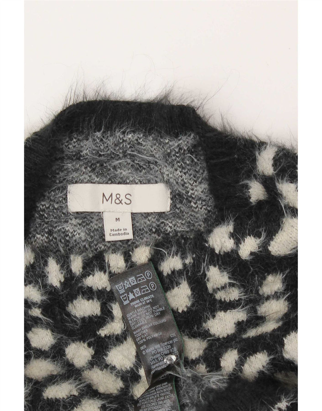 Marks & Spencer Dame Turtle Neck Jumper Sweater UK 14 Medium Black
