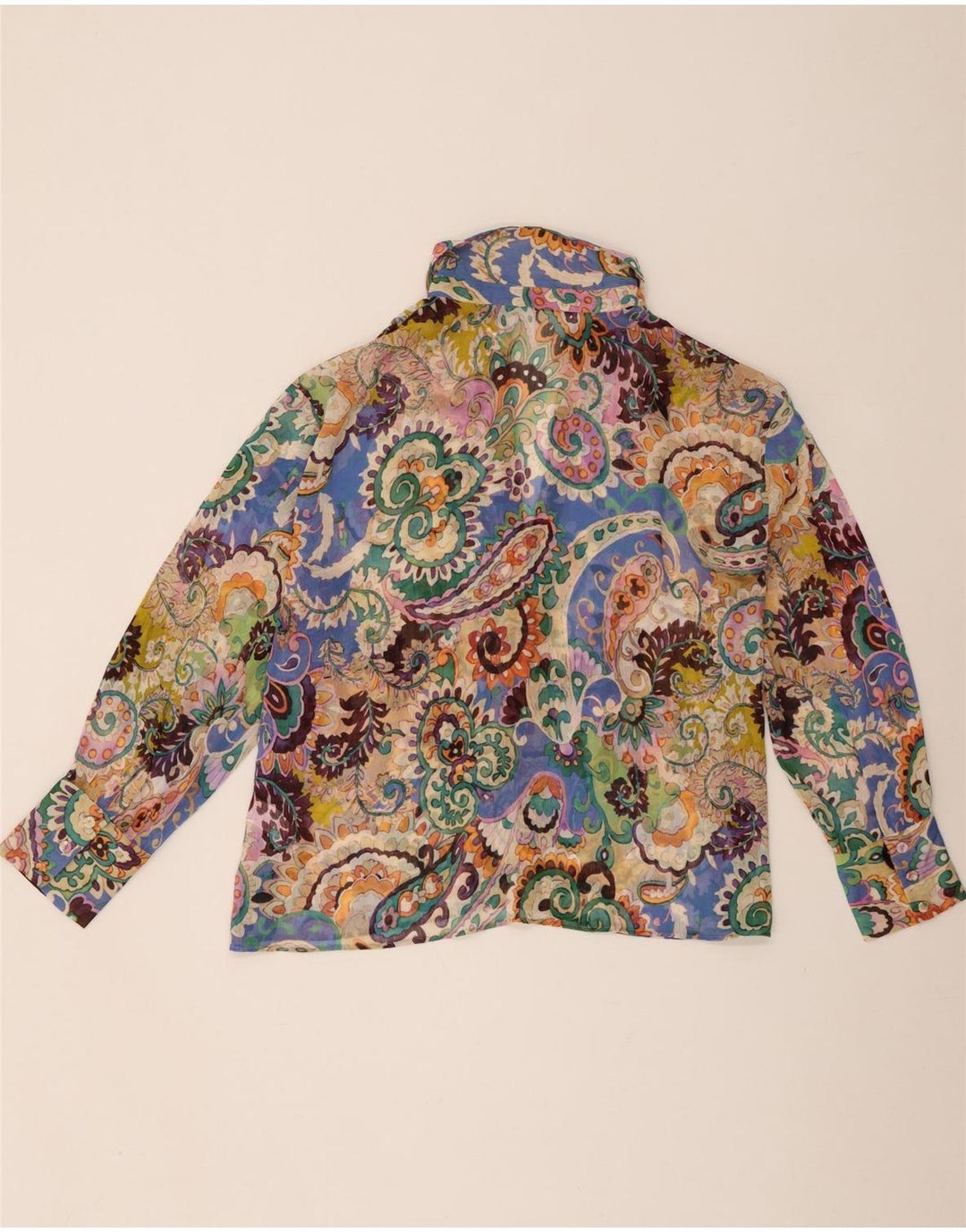 Zara Dame Oversized Shirt Bluse UK 14 Medium Multicolored Paisley