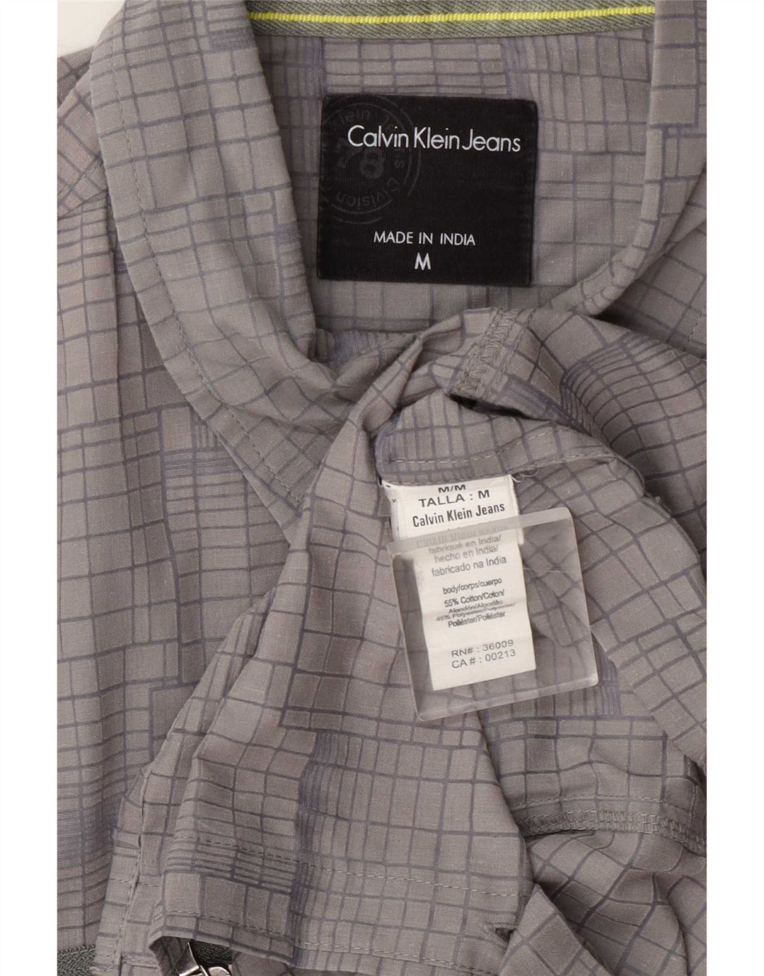 Calvin Klein Jeans Herreskjorte Medium Grey Ternet bomuld