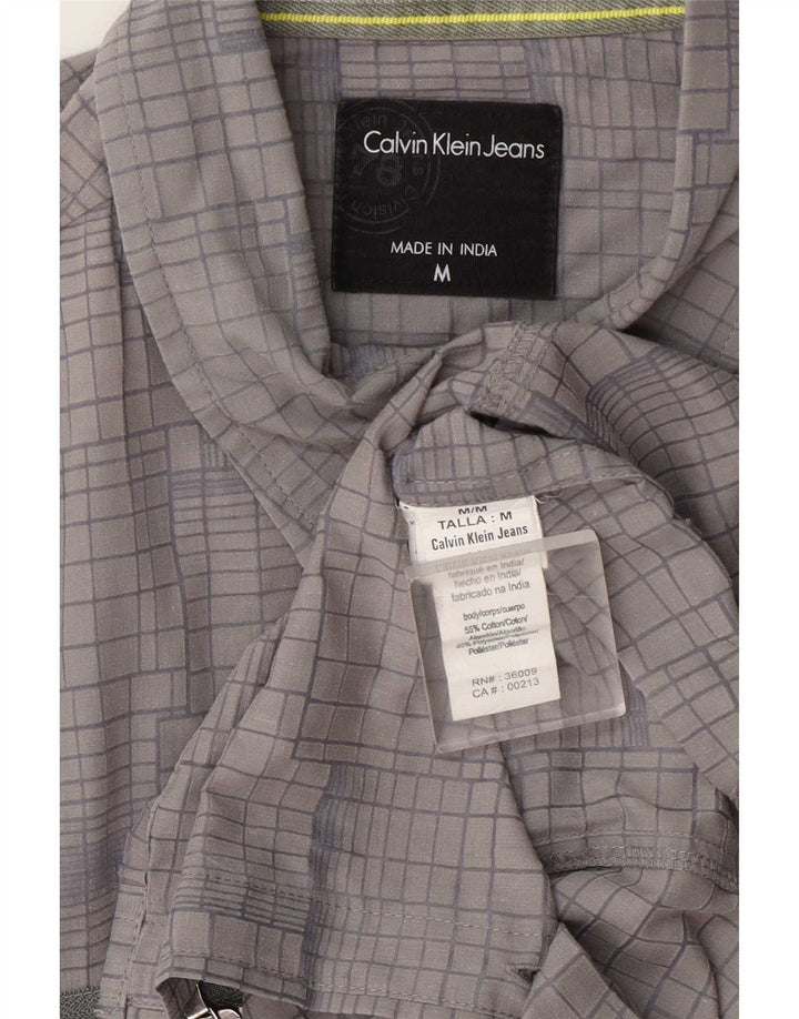 Calvin Klein Jeans Herreskjorte Medium Grey Ternet bomuld