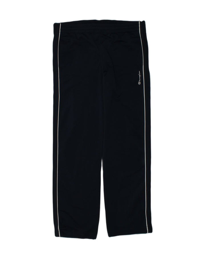 CHAMPION Boys Tracksuit Trousers 11-12 Years Large Navy Blue Polyester | Vintage Champion | Thrift | Second-Hand Champion | Used Clothing | Messina Hembry 